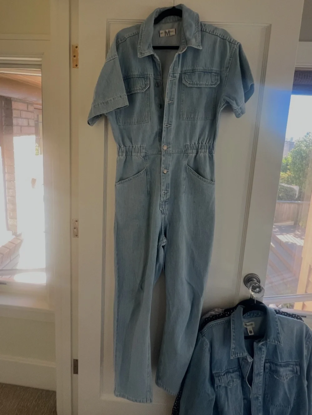 Free People Light Wash High-Rise Straight Jeans
